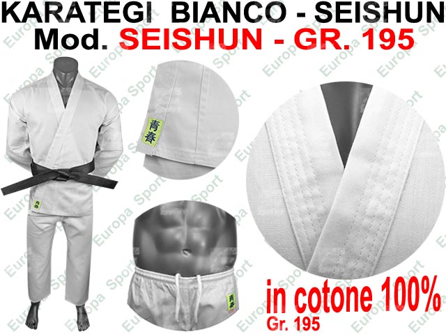 KARATEGI BIANCO ( GR. 195 ) MOD. SEISHUN