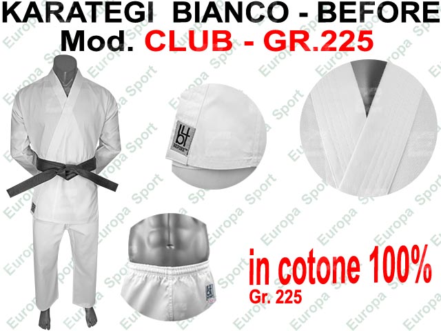 KARATEGI BIANCO ( GR. 225 ) MOD. CLUB