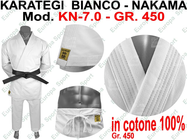 KARATEGI BIANCO ( GR. 450 ) MOD. NAKAMA KN-7.0