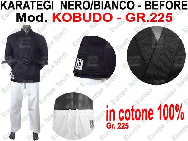 KARATEGI NERO-BIANCO ( GR. 225 ) MOD. KOBUDO