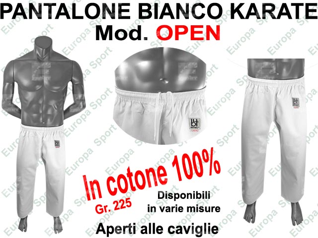 PANTALONE BIANCO ( GR. 225 ) MOD. OPEN