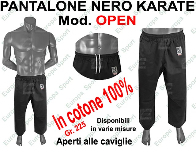 PANTALONE NERO ( GR. 225 ) MOD. OPEN