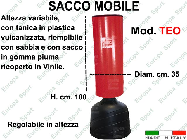 SACCO MOBILE REGOLABILE IN ALTEZZA MOD. TEO - Made Italy