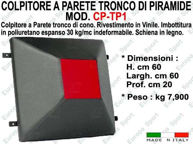COLPITORE A PARETE TRONCO DI PIRAMIDE IN VINILE MOD. CP-TP1 - Made Italy
