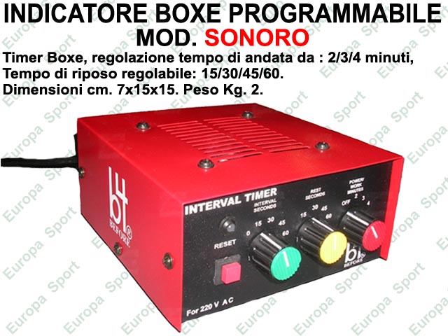 INDICATORE BOXE SONORO DA TAVOLO PROGRAMMABILE - 220V