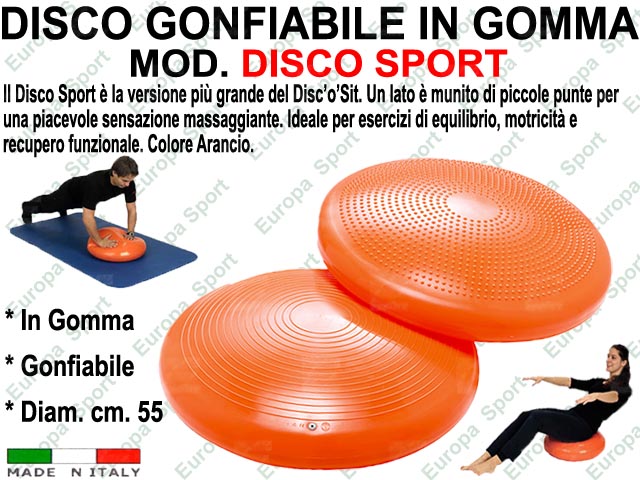 DISCO GONFIABILE IN GOMMA D. CM. 55  MOD. DISCO SPORT - Made Italy