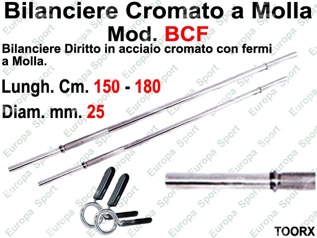 BILANCIERE DIRITTO IN ACCIAIO CON FERMI A  MOLLA DIAM. MM. 25 TOORX  MOD. BCF