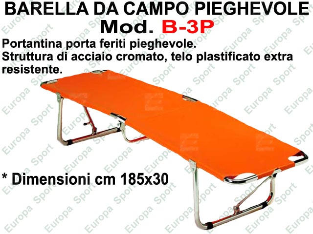 BARELLA DA CAMPO PIEGHEVOLE CON SNODO DIM. CM. 185x30  MOD. B-3P