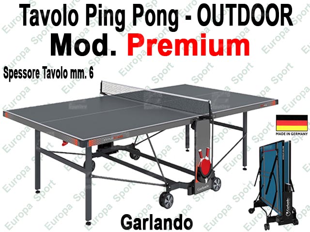 Tavolo Da Ping Pong Per Esterno Piano Grigio Mod Premium