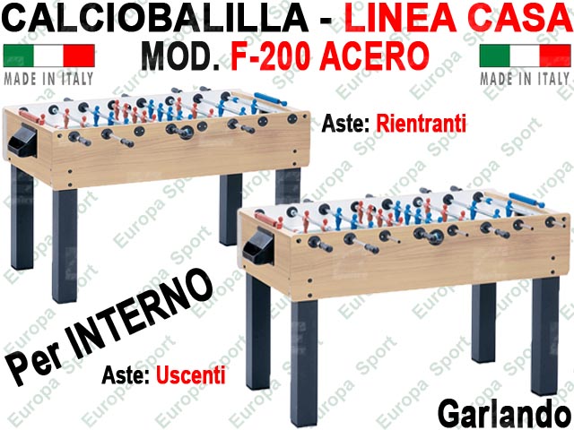 CALCIOBALILLA LINEA CASA PER INTERNO MOD. F-200 ACERO