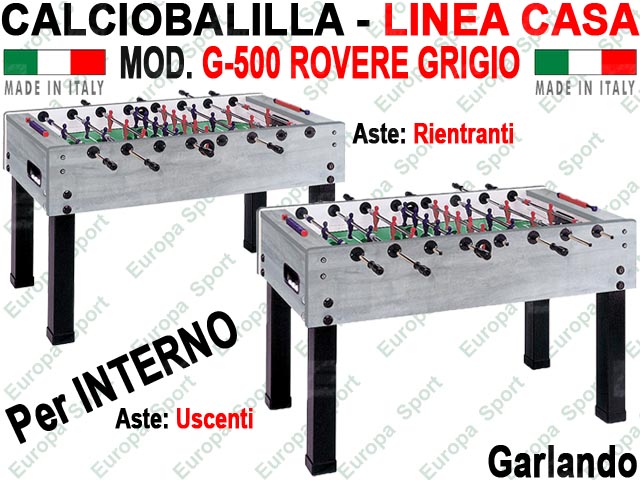 CALCIOBALILLA LINEA CASA PER INTERNO  MOD. G-500 ROVERE GRIGIO