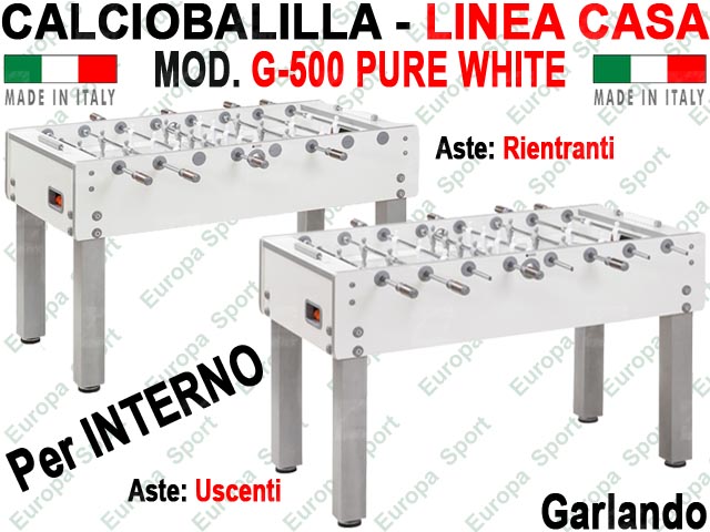 CALCIOBALILLA LINEA CASA PER INTERNO  MOD. G-500 PURE WHITE