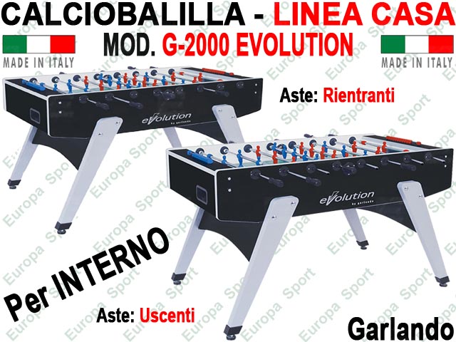 CALCIOBALILLA LINEA CASA PER INTERNO  MOD. G-2000 EVOLUTION