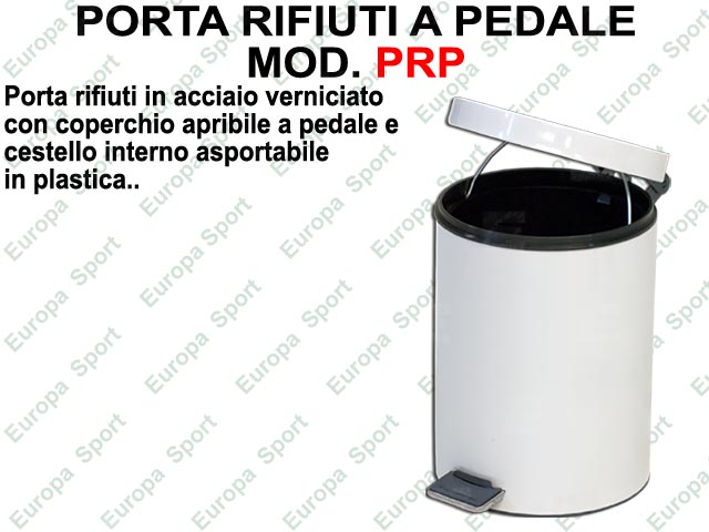 PORTA RIFIUTI A PEDALE IN ACCIAIO VERNICIATO  MOD. PRP