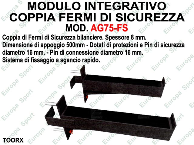 MODULO INTEGRATIVO - COPPIA DI FERMI DI SICUREZZA  - MOD. AG75-FS